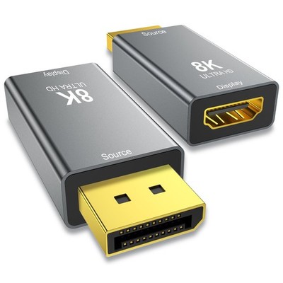 2-Pack DisplayPort 1.4 to HDMI 2.1 Adapter (8K60Hz,4K144Hz) Uni-Directional D...