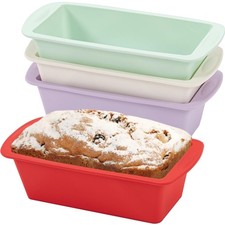 Silikon Backform Set, Brotform, Kuchenform, Antihaft, Mikrowelle, 4 Stück