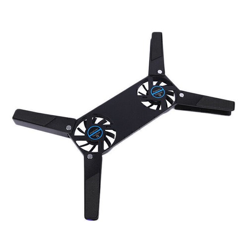 2 Fans Foldable Laptop Cooling Cooler Pad Stand USB Powered For Laptop Notebook - Photo 3/5