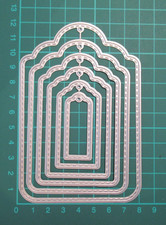 6 Pc Gift Tag Metal Cutting Dies  / Craft Card Paper Tags Card Die Cutters