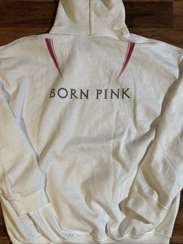 BLACKPINK Born Pink 2022 Official Tour Merch White Hoodie Box Logo Size XL New - Picture 7 of 9