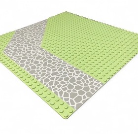 LEGO Yellowish Green Baseplate 32x32 Paradisa Driveway Cobblestone 4478px3 6419