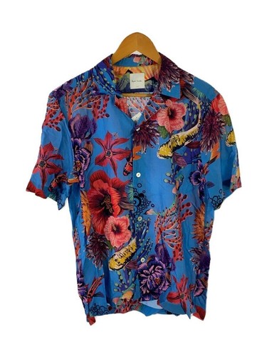 Paul Smith Aloha Shirt L Polyester Multicolor All-over Pattern PF-CR-66349
