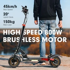 Kids Electric Scooter 800W Motor 28MPH 3 Speeds Adjustable Height & LED Lights