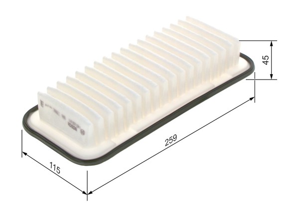Bosch 1 457 433 971 Luftfilter FüR CitroëN, Daihatsu, Peugeot, Subaru, Toyota-image
