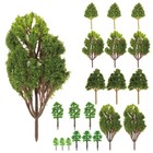 28pcs Simulated Tree Decorations Desktop Sand Table Tree Ornament