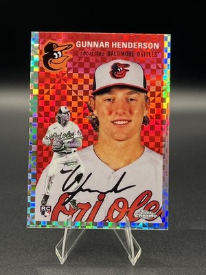 2023 Topps Chrome Gunnar Henderson RC 1988 Red X-Fractor Mojo Rookie Orioles  