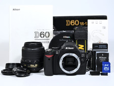 Nikon D60 DSLR Kamera Mit AF-S DX 18-55mm Objektiv, SD Karte, Box SC3079 [Mint]