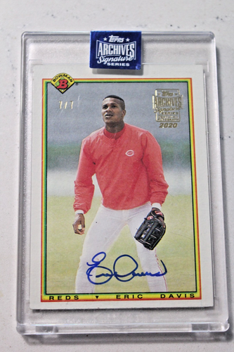 2020 Topps Archives 1990 Bowman Eric Davis Signature Series Auto 7/7 nice signed