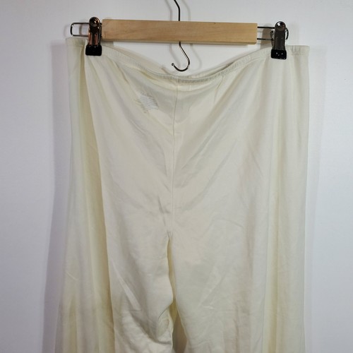 Cuddl Duds Pyjama Schlafhose elfenbein Spitzensaum Damen Gr. M Nylon Baumwolle - Bild 5 von 8