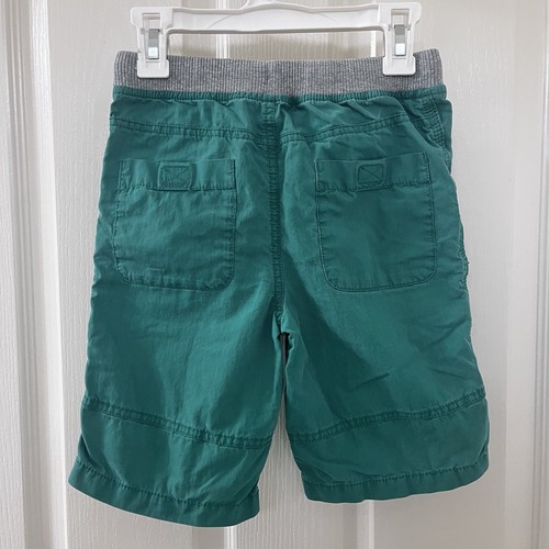 Mini Boden Adventure Pull On Shorts Green Elastic Waist Boys Size 7 - Picture 8 of 12