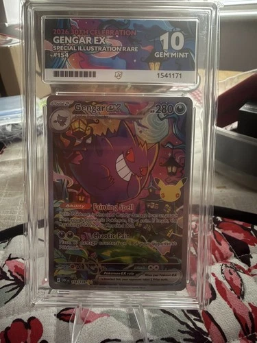 ACE 10 Gengar EX 154/128 30th Celebration Pokemon. Perfect Grades!!