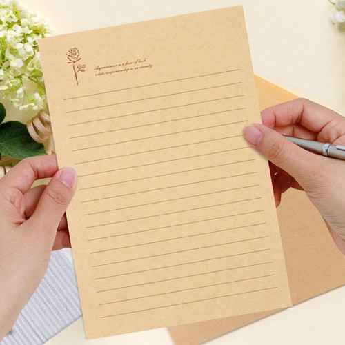 72 PCS Vintage Stationery Set,24 Stationery Writing Papers with 12 Matching E... - Picture 3 of 7