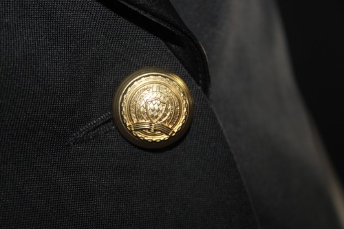 Blazer de Lana Balmain X H&M EE. UU. 4 Negro Dorado Botón Chaqueta Nuevo con Etiquetas Doble Pecho - Imagen 12 de 14