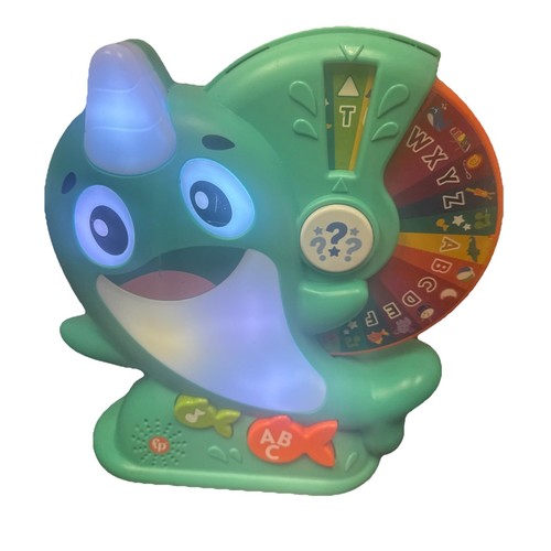 Fisher-Price Linkimals Toddler Toy Learning Narwhal with Interactive Lights Work