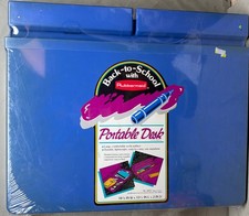 vintage Rubbermaid Portable Desk, a hard-plastic lap desk and storage case