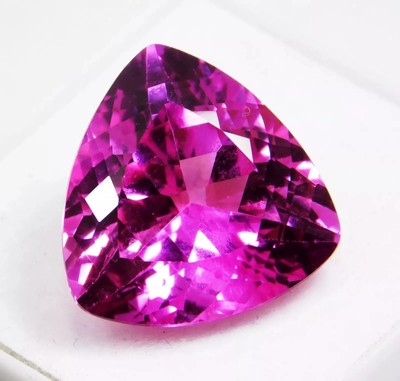 Shine Pink Ruby Trillion Cut 11+ Ct Natural Loose Gemstone For Jewelry Making