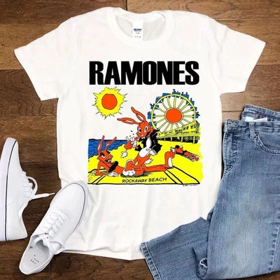 Ramones Rockaway Beach T-Shirt Cotton Unisex Concert Merch S-4XL