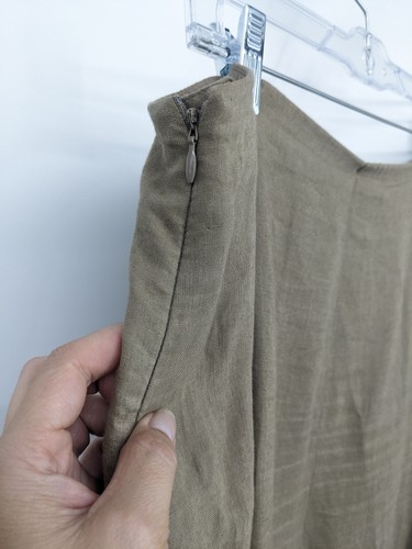 Gonna Eileen Fisher donna media svasata lino irlandese foderata boho estiva casual - Foto 5 di 10