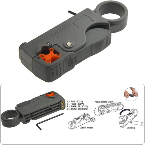 14 Stck. Koaxialkabel Kompression Crimpzange RG59 RG6 Koax Crimper Tool Kit Cab - Bild 4 von 12