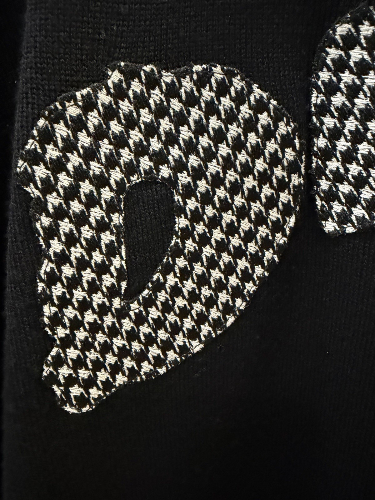 Dior Patchwork Black Wool Sweater In Large L $150… - image 3