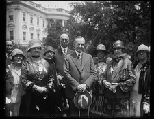 Washington D.C. Calvin Coolidge Group Outside White House 1926 Women Hats