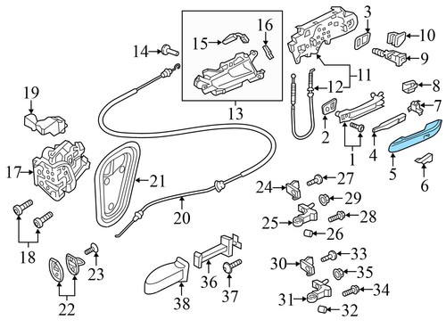 2017-2025 AUDI A4 B9 - REAR LEFT Exterior DOOR Handle 8W0837239 - 第 6/8 張圖片
