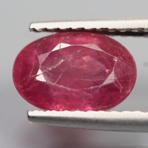 3,80 Jh. OVALE FORM TANSANISCHE WINZA MINE ROSAROT GERADE ERHITZT RUBIN EDELSTEIN R11