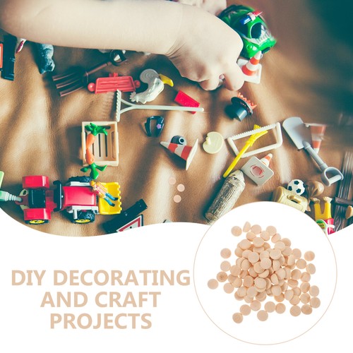 100 Pcs Inch Wooden Balls for Crafts Semi-ball Toys Office Half Beads Halves - Afbeelding 11 van 12