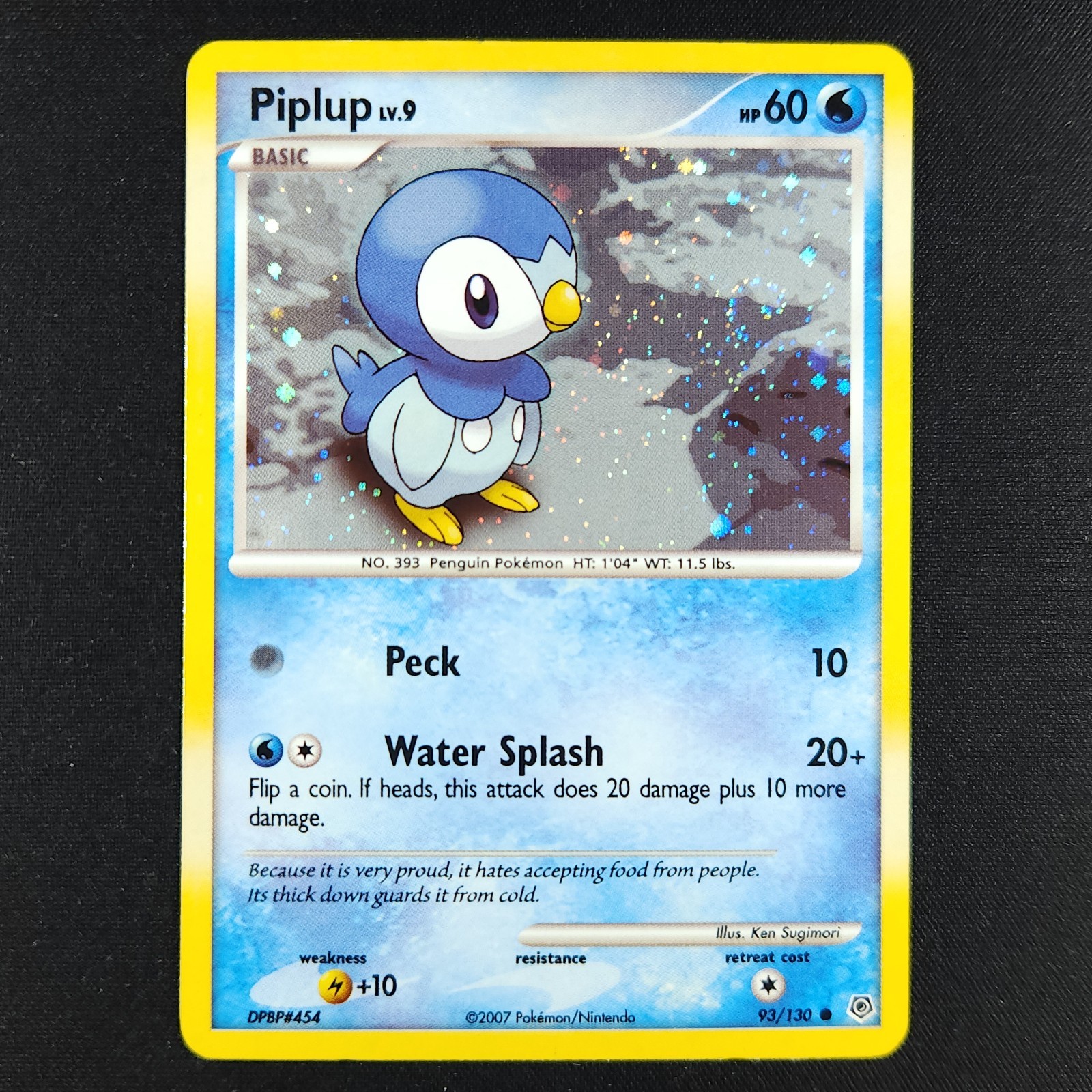 Piplup 93/130 Holo - Diamond and Pearl - Pokemon Card