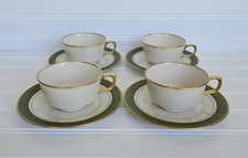 Franciscan Antique Green Cup and Saucer Set Of 4 Made in USA