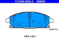 Bremsbelagsatz FÜR Nissan X-TRAIL I (T30) - ATE 13.0460-5842.2