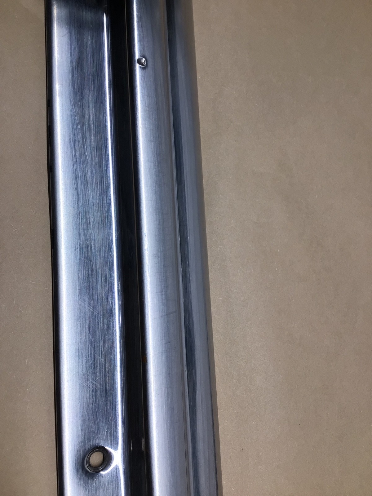 1966 -80 Rolls Royce Silver Shadow  Wraith II Front Right Door Sill Chrome Trim