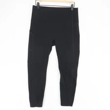 Spanx Every Wear 7/8 Leggings Womens L Black Active Pocket Yoga Fitness