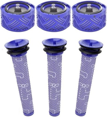 6 Pack Replacement Pre Post Motor Filter for V6 DC58 DC59 DC62 DC72 DC74 SV03