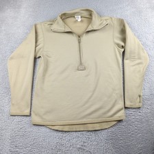 Military Shirt Mens Small Short Tan Cold Weather Midweight Waffle Grid Gen III