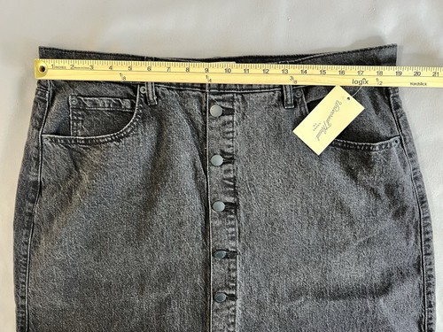Women's Universal Thread High-Rise Denim Midi Skirt Black Size 16 NWT - Bild 5 von 11