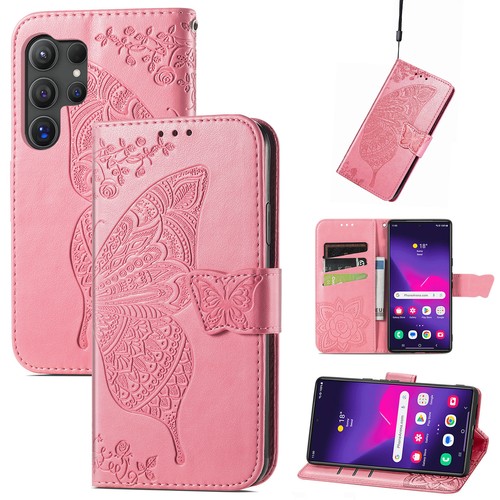 For Samsung S25 Edge S25 S24 S23 FE S22 Embossed Leather Flip Wallet Stand Cover - Picture 13 of 18