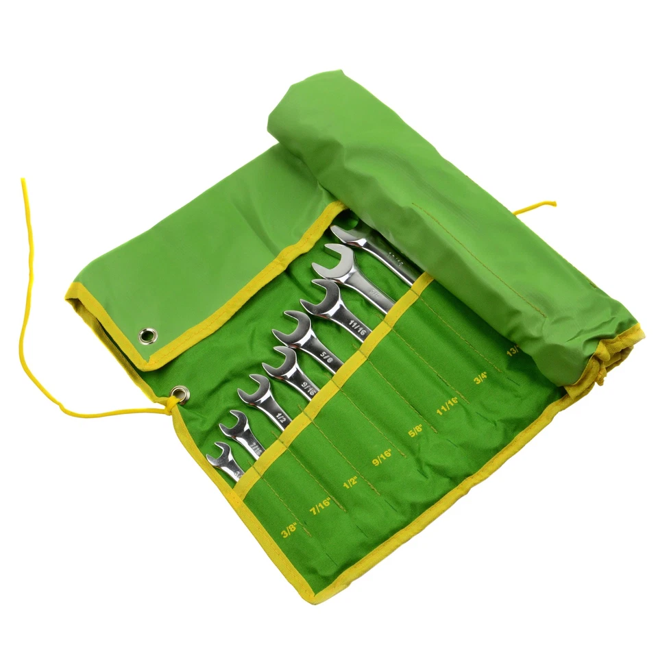 Juego de llaves combinadas estándar SAE de 14 piezas con bolsa enrollable de 3/8" a 1 1/4" Foto 3 de 4