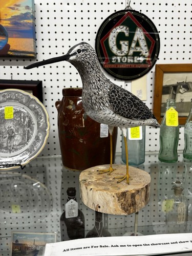 Sughero McGee Chincoteague Island VA Shore uccellino intaglio gambe gialle ESVA esche - Foto 3 di 7