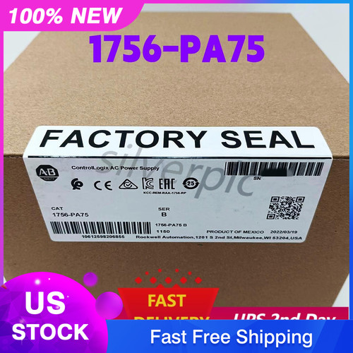 New Allen-Bradley 1756-PA75 SER B PLC ControlLogix AC Power Supply US Free Tax - Picture 1 of 4