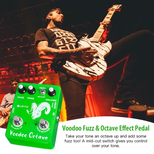JOYO Octave Fuzz Effect Pedal 2 Modes Electric Guitar True Bypass +Power Adapter - Picture 4 of 15
