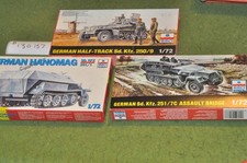 1/72 scale WW2 / kit - german 3 half tracks ESCI - (B130157)