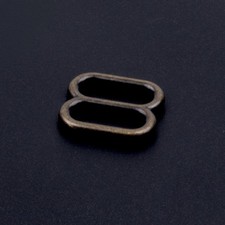 1/2 Inch Antique Brass Metal Round Wide-Mouth Lite Weight Triglides, 50 Pack