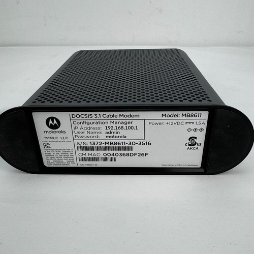 Motorola MB8611 DOCSIS 3.1 Cable Model Coaxial 2.5Gbps for XFinity Cox Spectrum - Picture 5 of 5
