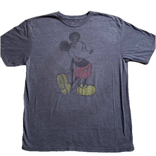 Camiseta Disney Mickey Mouse Gris Oscuro Clásica Logo Gráfico Para Hombres XL Extra Grande - Imagen 1 de 14