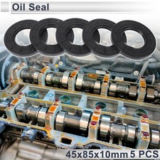 Oil Seal Seal Ring Rotary Shaft Seal NBR Rubber 45x85x10mm Black 5 Pcs