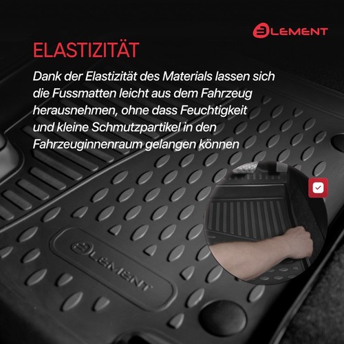 Passform Fußmatten für FIAT Grande Punto III, 2005-2010, 4-teilig - Picture 5 of 8
