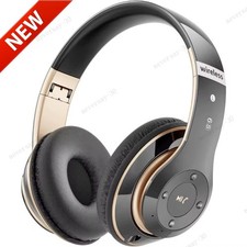 Portable Noise Wireless Headphones Over-Ear Stereo Headset Foldable Earphones