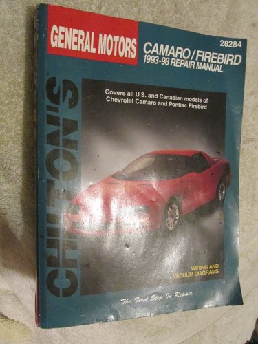 General Motors Camaro Firebird, 1993-98 Service Repair Manual 28284 Chilton Book